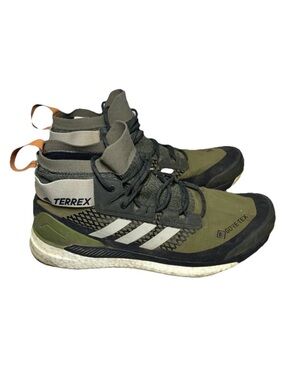 Adidas TERREX FREE HIKER GTX Mens 12 Raw Khaki G26537 Hiking Outdoor Gortex